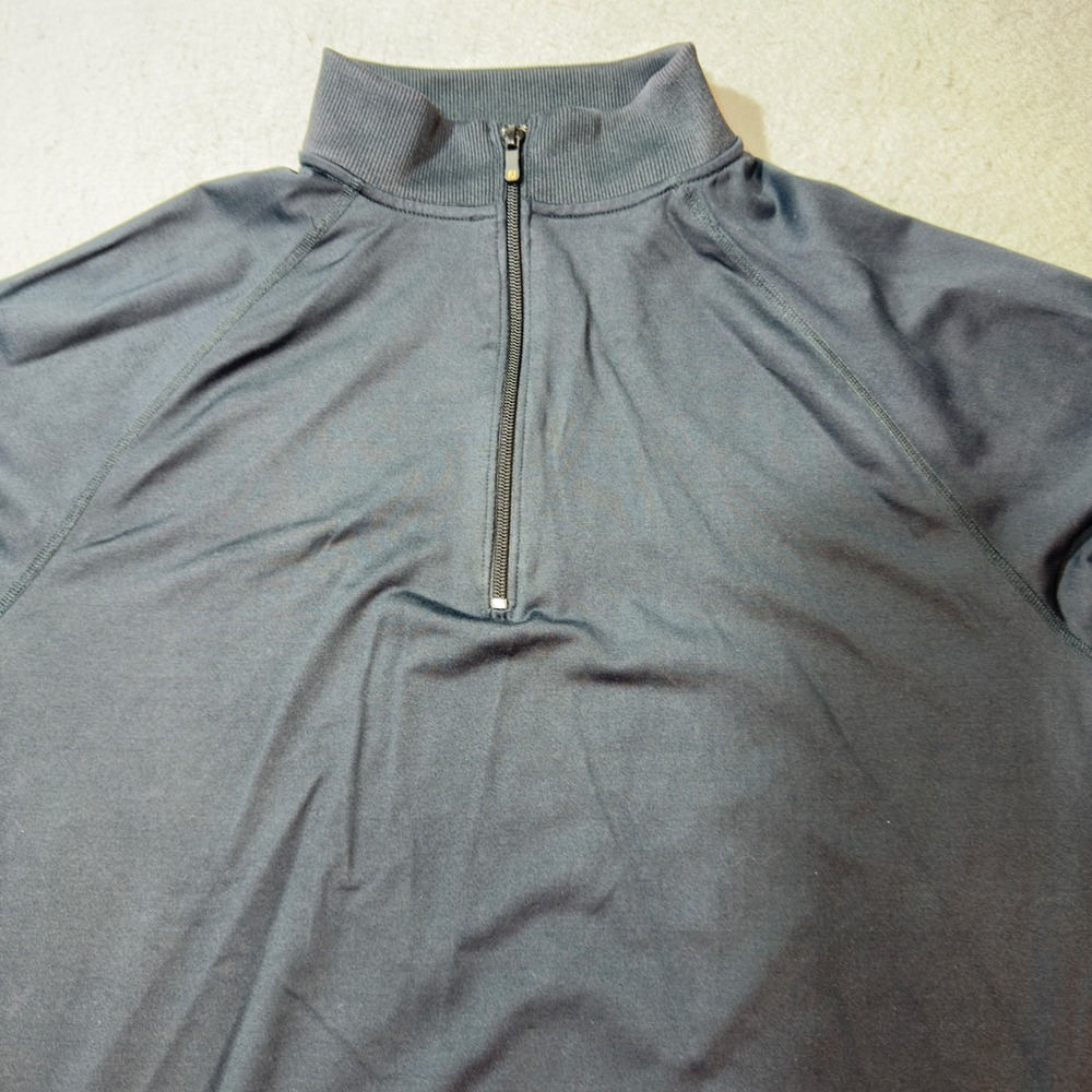 Footjoy FJ Performance Golf Pullover 1/4 Zip Long Sleeve Mens Size L‎ Dark Gray